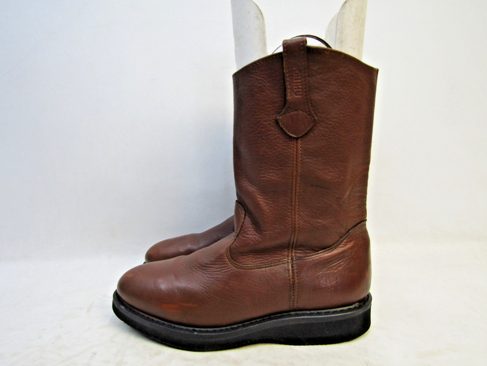 Rhino Mens Size 12 D Brown Leather Composite Toe Cowboy Western Boots